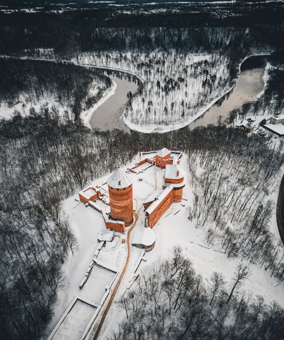 Turaida Castle in winter